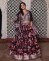 Nsf Design No. 357 Chinon Embroidery Work And Print Work Lehenga With Blouse Dupatta Bulk Orders In India
